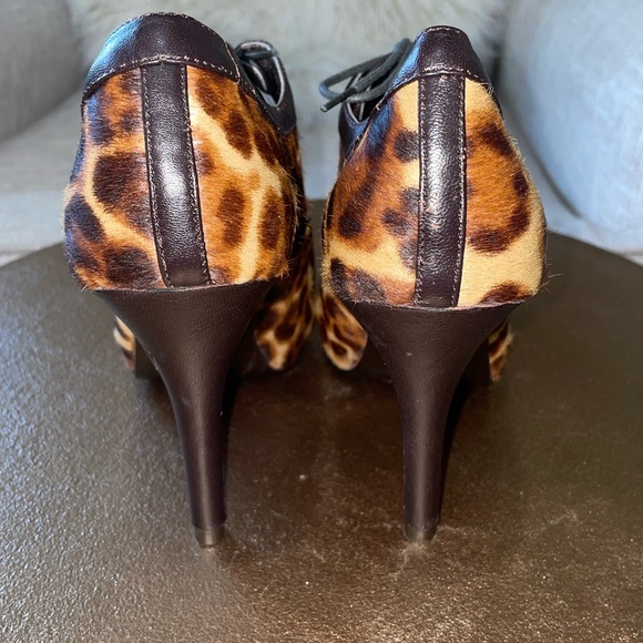 ISOLA Calf Hair & Leather Heel Bootie Heels (7) - Picture 8 of 9